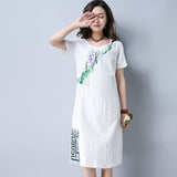 CNY Retro Style Printed Cheongsam Dress