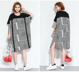 Oversized Abstract Printed Dress [Pre-Order] Color:  Black - One Size