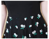 Plus-Size Floral Bottom Chiffon Shift Dress