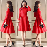 CNY Midi A-Line Cheongsam Dress