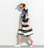 Oversize Graphic Printed Top Dress [Pre-Order] Color: Black - One Size