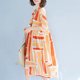 Plus-Size Color Printed Dress