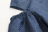 Off Shoulder Embroidery Denim Dress