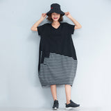 Oversize Stripe Hem Dress