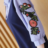 Plus-Size Embroidered Shirt Dress