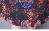 CNY Retro Style Printed Cheongsam Dress