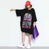 Oversize Graphic Printed Top Dress