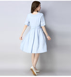 CNY Ethnic Style Embroidery Dress [Pre-Order] Color: Blue - Size: S-XL