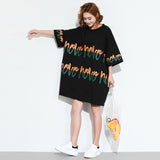 Oversize Graphic Printed Top Dress