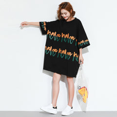 Oversize Graphic Printed Top Dress