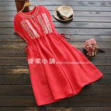 Embroidered Sleeveless Dress 571338906230#3864477383232