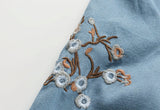 Floral Embroidery Shirt Dress