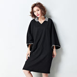 Oversized Flare Sleeve Top Dress [Pre-Order] Color:  Black - One Size