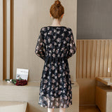 Plus-Size Double Layer Chiffon Dress