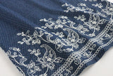 Off Shoulder Embroidery Denim Dress