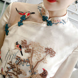 CNY Ethnic Style Embroidered Cheongsam Dress