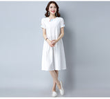 CNY Oversize Ethnic Style Dress [Pre-Order] Color: Blue/White - Size: M-XL