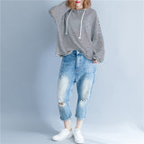 Striped Hooded Top