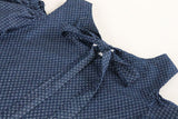 Off Shoulder Embroidery Denim Dress