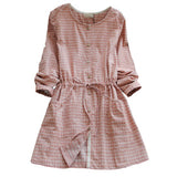 Buttoned Down Plaid Dress