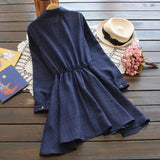 Buttoned Down Plaid Shirt Dress