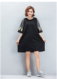 Oversize Graphic Printed Top Dress [Pre-Order] Color:  Black - One Size
