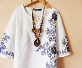 CNY Large Size Embroidery Tops