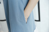 Oversize Irregular Flare Hem Dress [Pre-Order] Color:  Blue - Size: M-XL