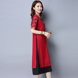 CNY Ethnic Style Embroidery Dress