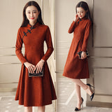 CNY Midi A-Line Cheongsam Dress