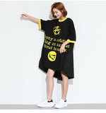 Oversize Irregular Graphic Printed Dress [Pre-Order] Color:  Black - One Size