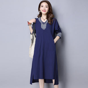 CNY Retro Style Embroidered Dress