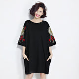 Oversize Embroidery Top Dress