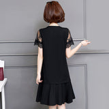 Plus-Size Ruffle Hem Shift Dress