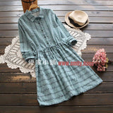 Printed Lattice Tie Dress 558535143424#3636416586291