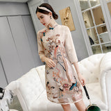 CNY Ethnic Style Embroidered Cheongsam Dress