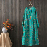 CNY Oversized Ethnic Style Embroidered Dress [Pre-Order] Color: Green/Blue - One Size 576279925826#3961154135735