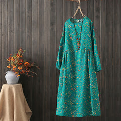 CNY Oversized Ethnic Style Embroidered Dress [Pre-Order] Color: Green/Blue - One Size 576279925826#3961154135735