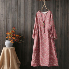 Oversized Floral Printed Dress [Pre-Order] Color: Blue/Pink/Green - One Size 576130616675#3793987489429