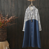 CNY Oversized Ethnic Style Printed Dress [Pre-Order] Color: Blue - One Size 576820977032#3969242198062