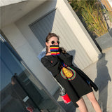 Oversize Graphic Printed Top Dress [Pre-Order] Color:  Black - Size: M-XL