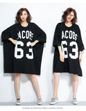 Oversize Graphic Printed Top Dress [Pre-Order] Color:  Purple/Black - One Size