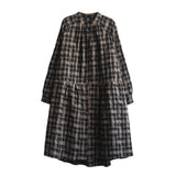 Buttoned Down Plaid Dress