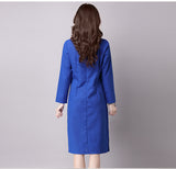CNY Oversize Ethnic Style Cheongsam Dress [Pre-Order] Color: Blue/Green - Size: M-XL