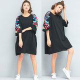 Oversize Embroidry Top Dress