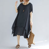 Plus-Size Multi-Layer Irregular Dress 572436966050#3889760235359