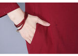 CNY Retro Style Ethnic Patches Dress