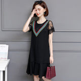 Plus-Size Ruffle Hem Shift Dress