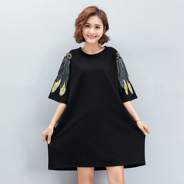 Oversize Graphic Printed Top Dress