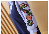 Plus-Size Embroidered Shirt Dress